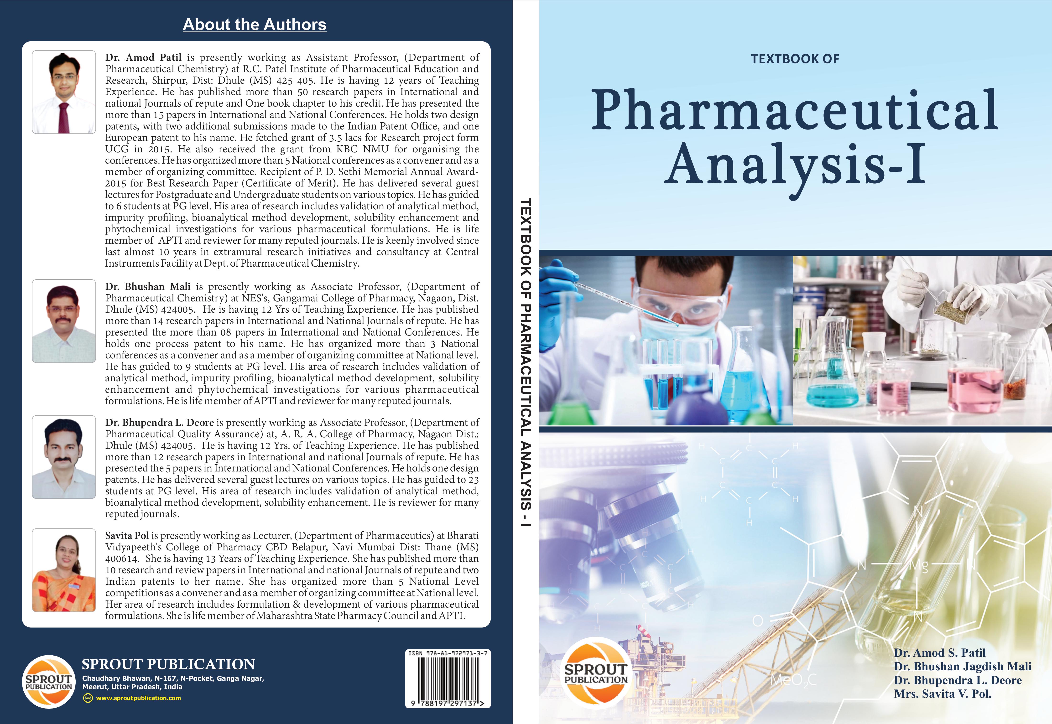  Pharmaceutical Analysis-I